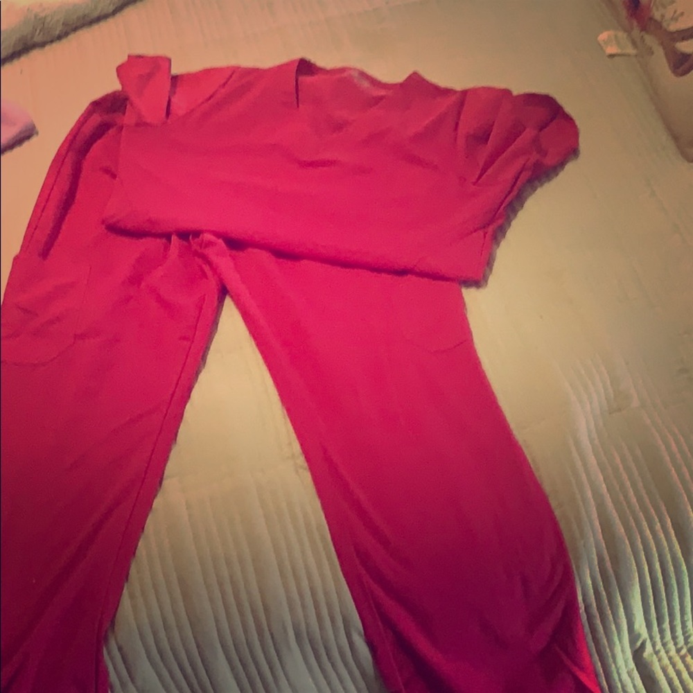 Pink scrub set size medium